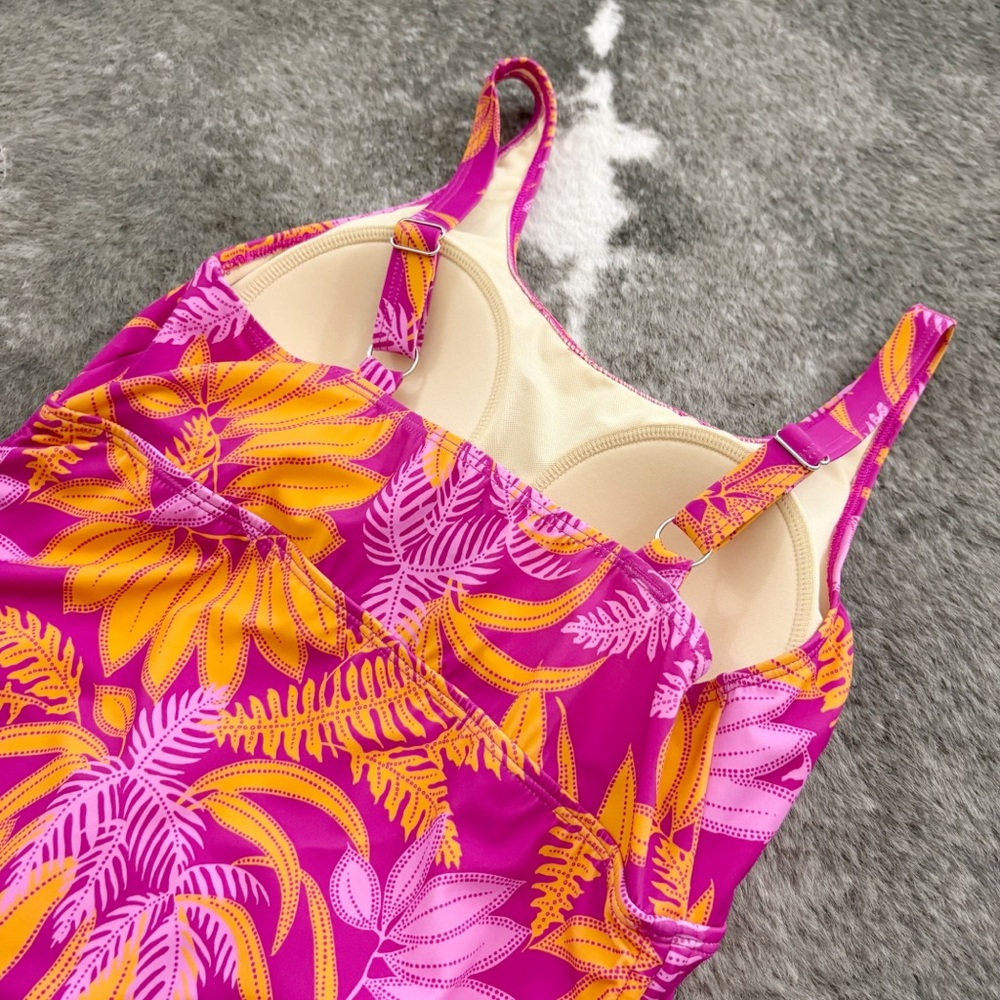 Denim & Co. Beach Ruched Side Swim Dress 10 - Picture 7 of 13